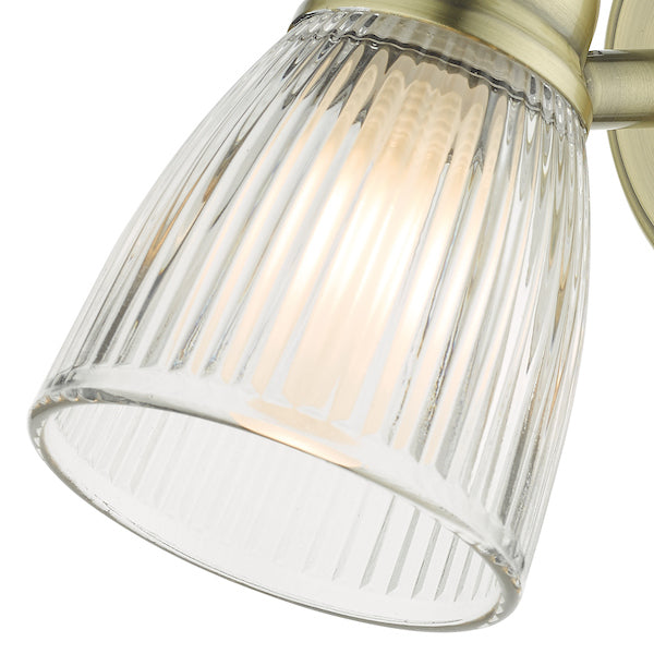 Dar Cedric Single Bathroom Spotlight, Antique Brass IP44 –  from Amos Lighting + Home