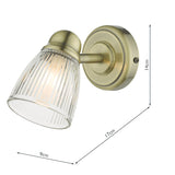 Dar Cedric Single Bathroom Spotlight, Antique Brass IP44 –  from Amos Lighting + Home