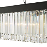 Dar Celeus 6 Light Bar Pendant Chandelier Anthracite & Crystal –  from Amos Lighting + Home