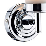 Dar Century Bathroom Wall Light Polished Chrome Opal Glass IP44 –  from Amos Lighting + Home