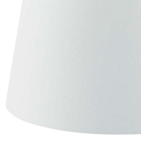 Dar Cezanne 35cm White Faux Silk Tapered Drum –  from Amos Lighting + Home