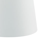 Dar Cezanne 35cm White Faux Silk Tapered Drum –  from Amos Lighting + Home