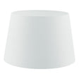 Dar Cezanne 35cm White Faux Silk Tapered Drum –  from Amos Lighting + Home