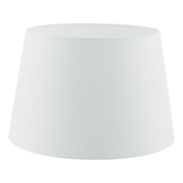 Dar Cezanne 35cm White Faux Silk Tapered Drum –  from Amos Lighting + Home