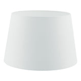 Dar Cezanne 35cm White Faux Silk Tapered Drum –  from Amos Lighting + Home