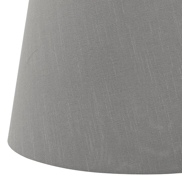 Dar Cezanne 40cm Slate Grey Faux Silk Tapered Drum –  from Amos Lighting + Home