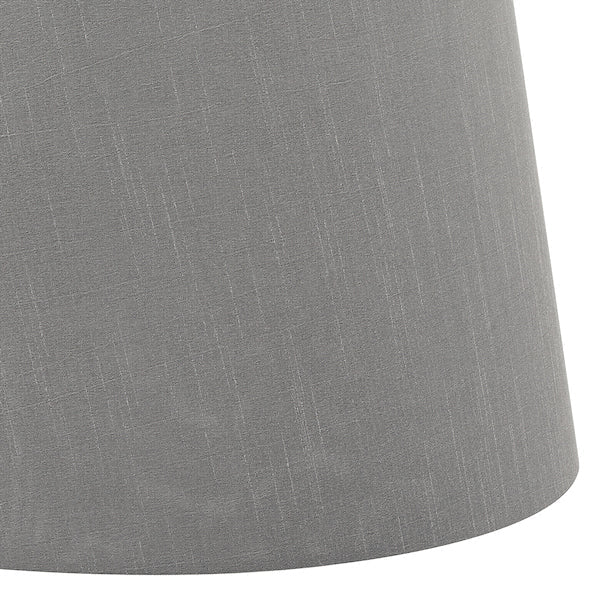 Dar Cezanne 40cm Slate Grey Faux Silk Tapered Drum –  from Amos Lighting + Home