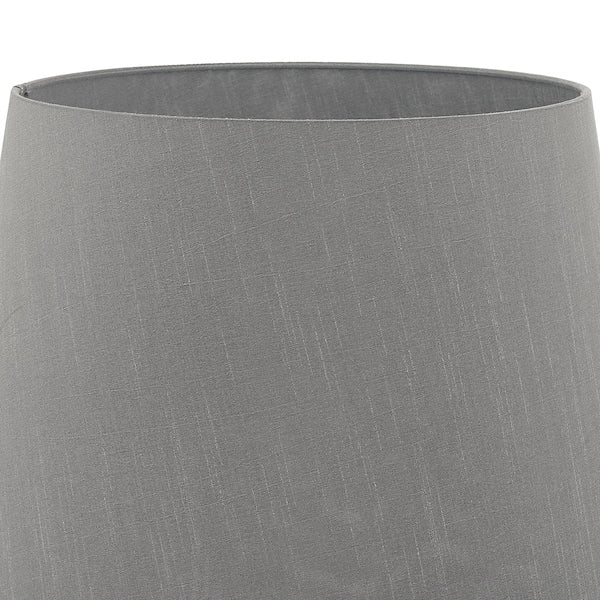 Dar Cezanne 40cm Slate Grey Faux Silk Tapered Drum –  from Amos Lighting + Home