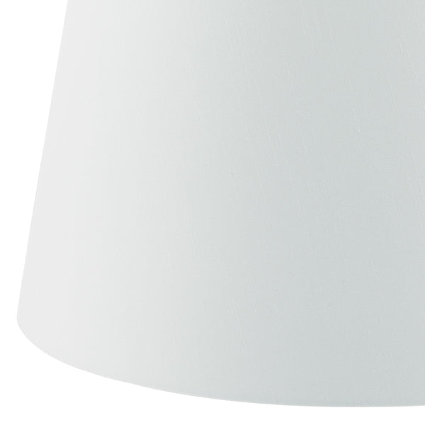 Dar Cezanne 40cm White Faux Silk Tapered Drum –  from Amos Lighting + Home