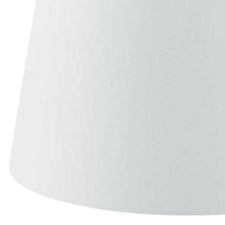 Dar Cezanne 40cm White Faux Silk Tapered Drum –  from Amos Lighting + Home