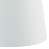 Dar Cezanne 40cm White Faux Silk Tapered Drum –  from Amos Lighting + Home