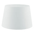 Dar Cezanne 40cm White Faux Silk Tapered Drum –  from Amos Lighting + Home