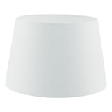 Dar Cezanne 40cm White Faux Silk Tapered Drum –  from Amos Lighting + Home