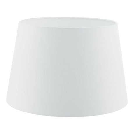 Dar Cezanne 40cm White Faux Silk Tapered Drum –  from Amos Lighting + Home