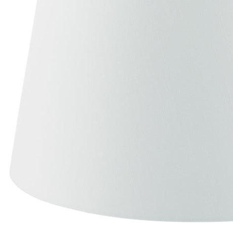 Dar Cezanne 45cm White Faux Silk Tapered Drum –  from Amos Lighting + Home