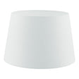 Dar Cezanne 45cm White Faux Silk Tapered Drum –  from Amos Lighting + Home