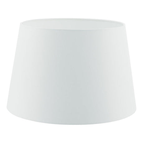 Dar Cezanne 45cm White Faux Silk Tapered Drum –  from Amos Lighting + Home