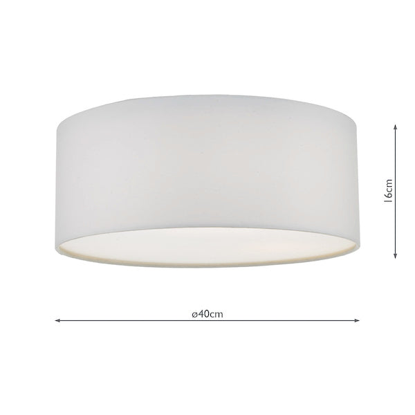 Dar Cierro 3 Light Flush Ivory 40cm –  from Amos Lighting + Home