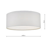 Dar Cierro 3 Light Flush Ivory 40cm –  from Amos Lighting + Home