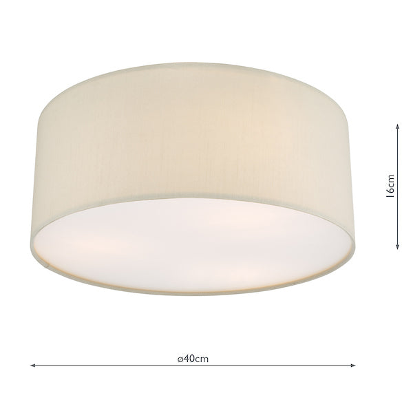 Dar Cierro 3 Light Flush Taupe 40cm –  from Amos Lighting + Home