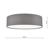 Dar Cierro 4 Light Flush Grey 60cm –  from Amos Lighting + Home