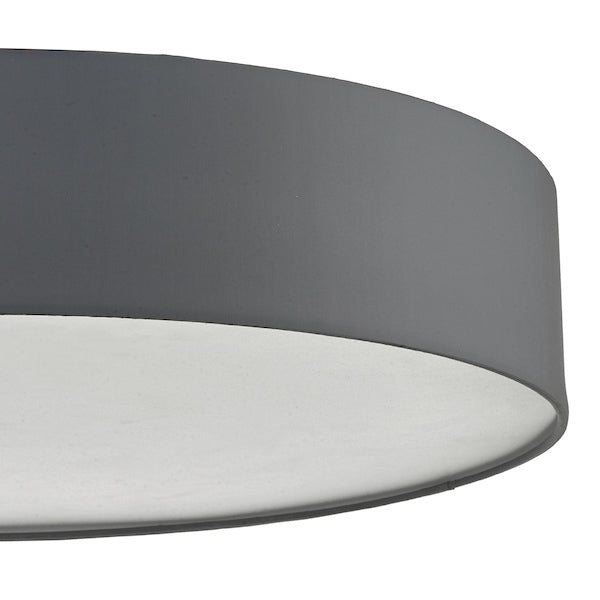 Dar Cierro 6 Light Flush Grey 80cm –  from Amos Lighting + Home