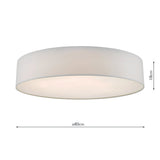 Dar Cierro 6 Light Flush Ivory 80cm –  from Amos Lighting + Home