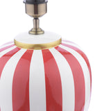 Dar Circus Ceramic Table Lamp Red &amp; White Base Only –  from Amos Lighting + Home