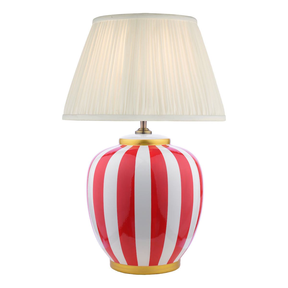 Dar Circus Ceramic Table Lamp Red &amp; White Base Only –  from Amos Lighting + Home