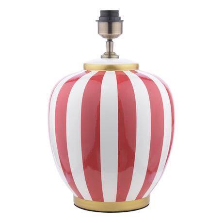 Dar Circus Ceramic Table Lamp Red &amp; White Base Only –  from Amos Lighting + Home