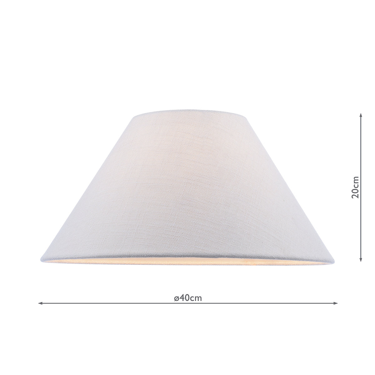 Dar Cleo Natural Linen Coolie Shade 40cm –  from Amos Lighting + Home