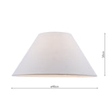 Dar Cleo Natural Linen Coolie Shade 40cm –  from Amos Lighting + Home