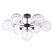 Dar Cohen 7lt Semi-Flush Matt Black & Clear Glass –  from Amos Lighting + Home