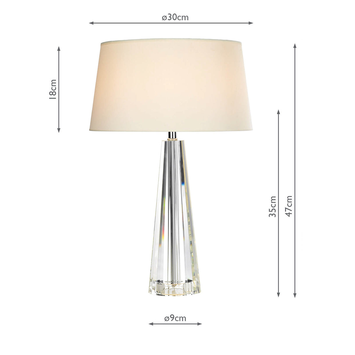 Dar Cyprus Table Lamp, Complete with Shade –  from Amos Lighting + Home