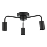 Dar Dena 3 Light Flush Matt Black –  from Amos Lighting + Home