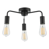 Dar Dena 3 Light Flush Matt Black –  from Amos Lighting + Home