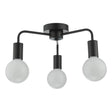 Dar Dena 3 Light Flush Matt Black –  from Amos Lighting + Home