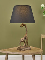 Dar Dwayne Monkey Table Lamp, Bronze with Shade –  from Amos Lighting + Home