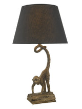 Dar Dwayne Monkey Table Lamp, Bronze with Shade –  from Amos Lighting + Home