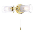 Dar Elba Bathroom 2 Light Wall Light Polished Gold Glass IP44 –  from Amos Lighting + Home