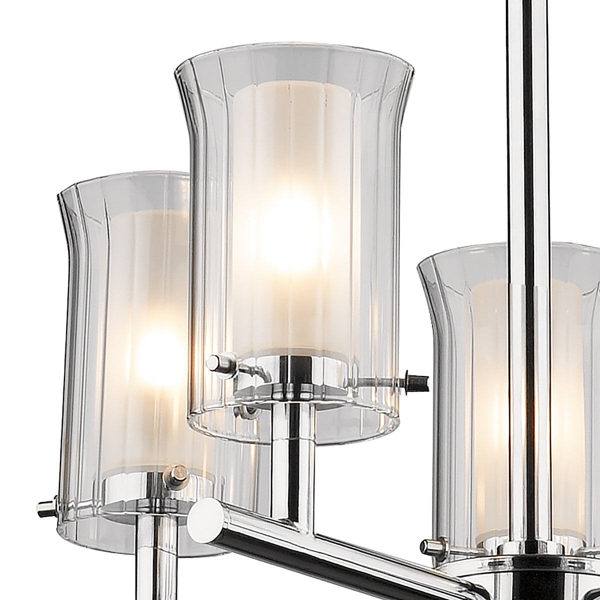 Dar Elba Bathroom 5 Light Semi Flush Chandelier Polished Chrome IP44 –  from Amos Lighting + Home