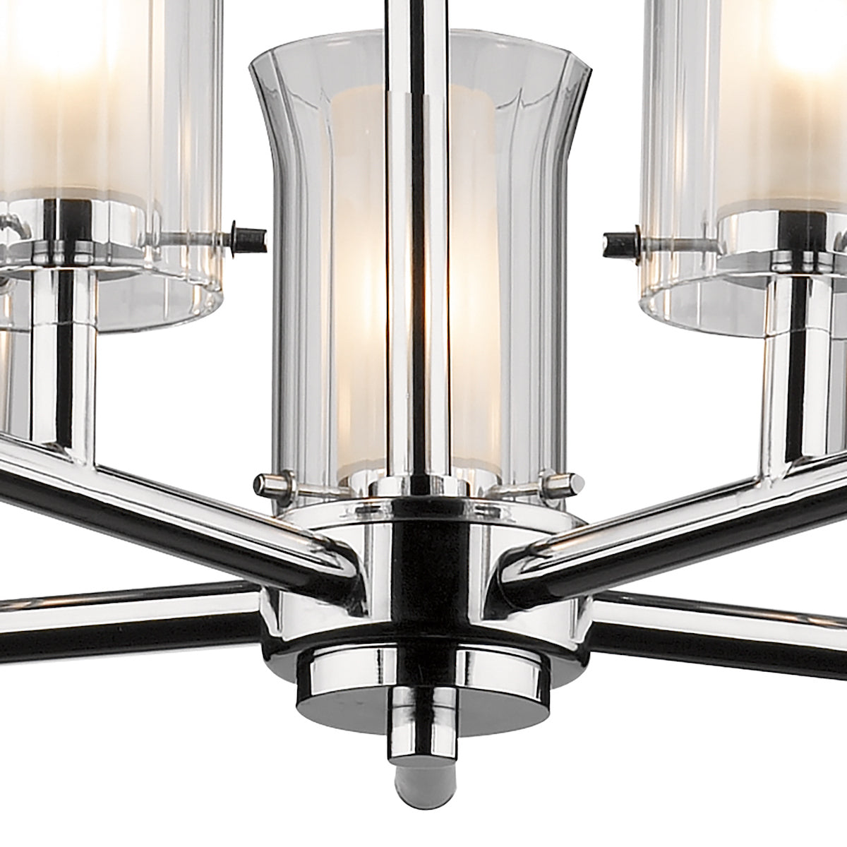 Dar Elba Bathroom 5 Light Semi Flush Chandelier Polished Chrome IP44 –  from Amos Lighting + Home