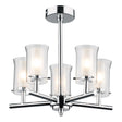 Dar Elba Bathroom 5 Light Semi Flush Chandelier Polished Chrome IP44 –  from Amos Lighting + Home