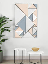 Dar Ephesus Rectangle Mirror Rose Gold & Smoke Blue