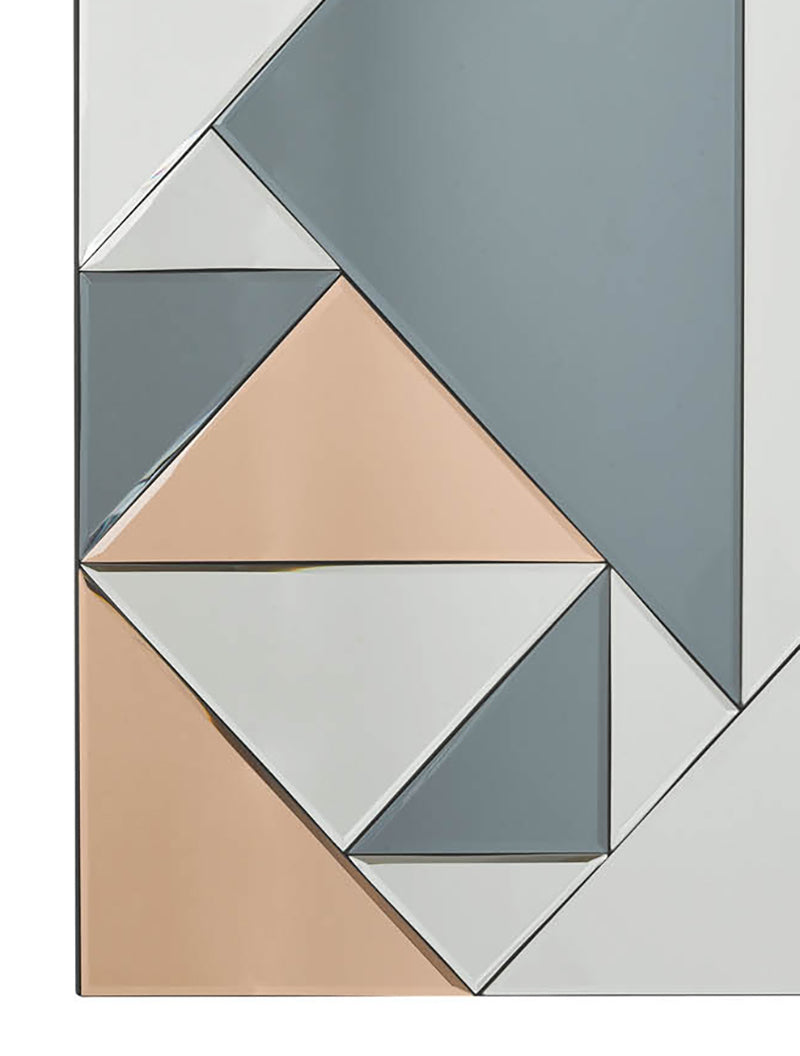 Dar Ephesus Rectangle Mirror Rose Gold & Smoke Blue –  from Amos Lighting + Home