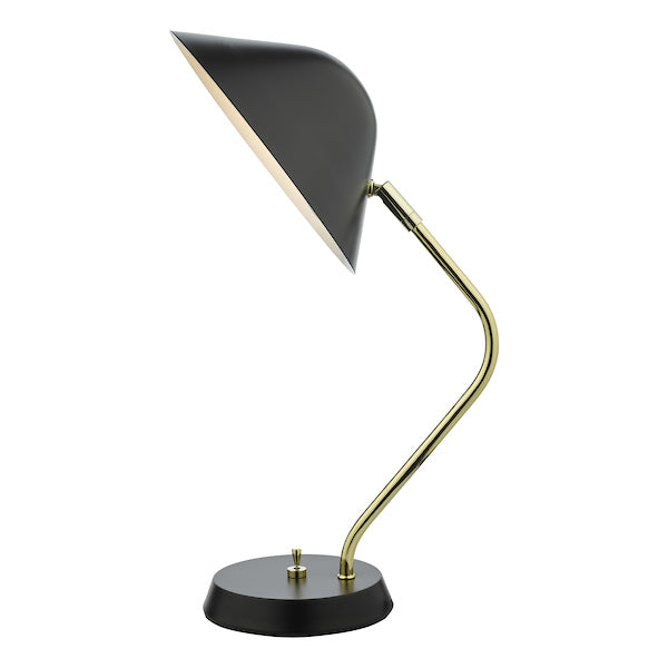 Dar Erna Table Lamp Polished Brass Satin Black –  from Amos Lighting + Home