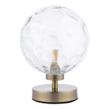 Dar Esben Touch Table Lamp Antique Brass with Clear Dimpled Glass –  from Amos Lighting + Home