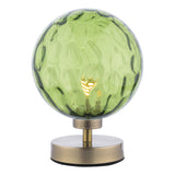 Dar Esben Touch Table Lamp Antique Brass with Green Glass –  from Amos Lighting + Home