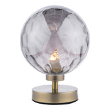 Dar Esben Touch Table Lamp Antique Brass with Smoked Glass –  from Amos Lighting + Home