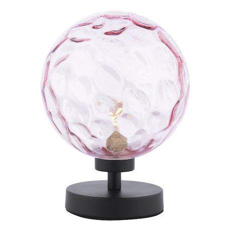 Dar Esben Touch Table Lamp Black with Pink Glass –  from Amos Lighting + Home